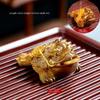 Red Golden Toad Tea Pet Resin Lucky Water Tea Pet Cute Color Changing Tea Pet  Tea Table Decoration