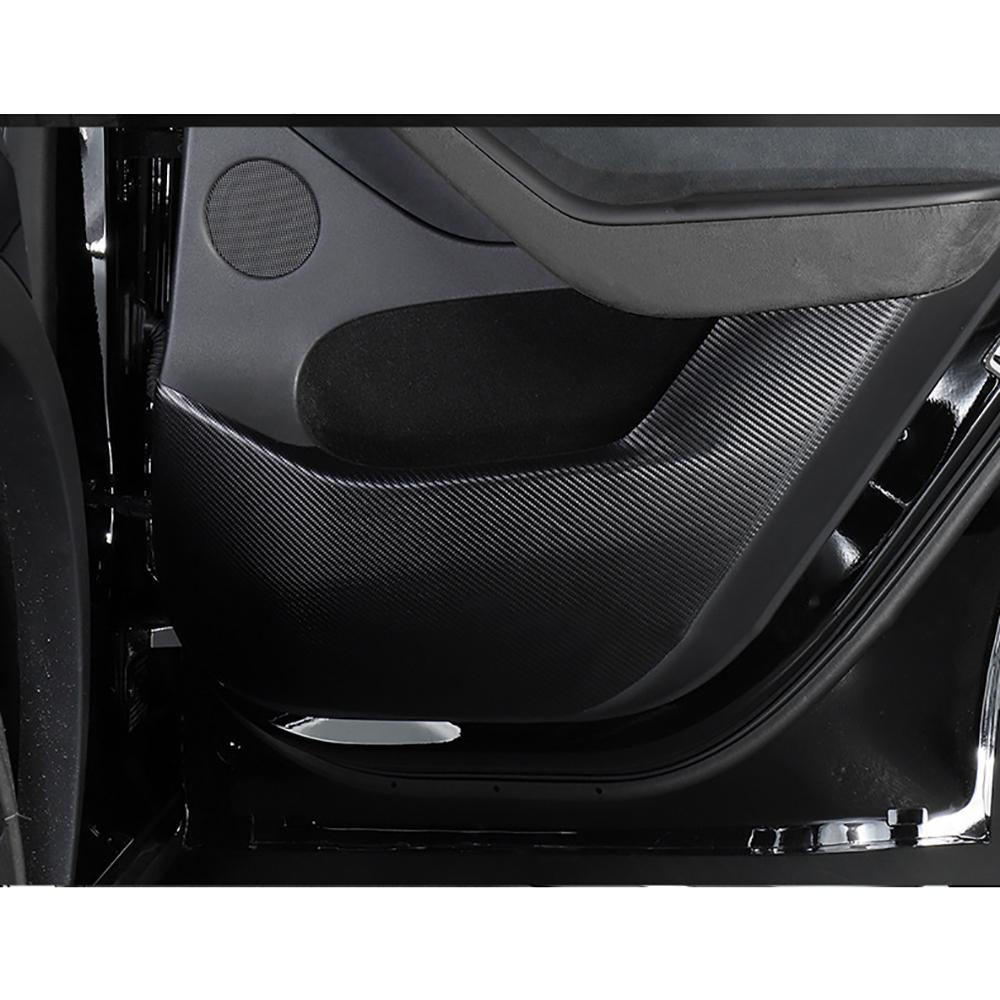 4 шт. Накладка на дверь из ПУ кожи с видом карбонового волокна для Tesla Model Y