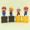 4 шт./комплект Фигурки персонажей Super Mario Модели Куклы Топперы для торта Декор для автомобиля Аниме Коллекционные Игрушки для детей s Подвижные Сочлененные Масштабные Детализированные Движущиеся
