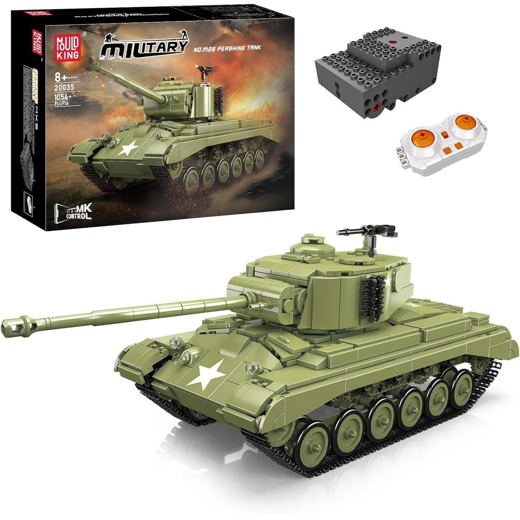 MOULD KING 20035 MOC Military Tank Building Block Set, Technology Clamp Blocks Tanks Model Collection Military Building Toys(1054 Parts)