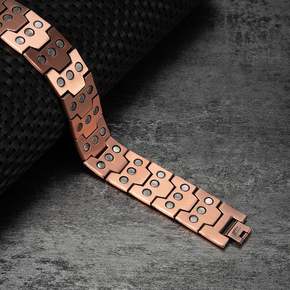 Ikuinen браслет из чистой меди магнитотерапия высокие магниты стрелка винтажная цепочка ювелирные изделия для мужчин