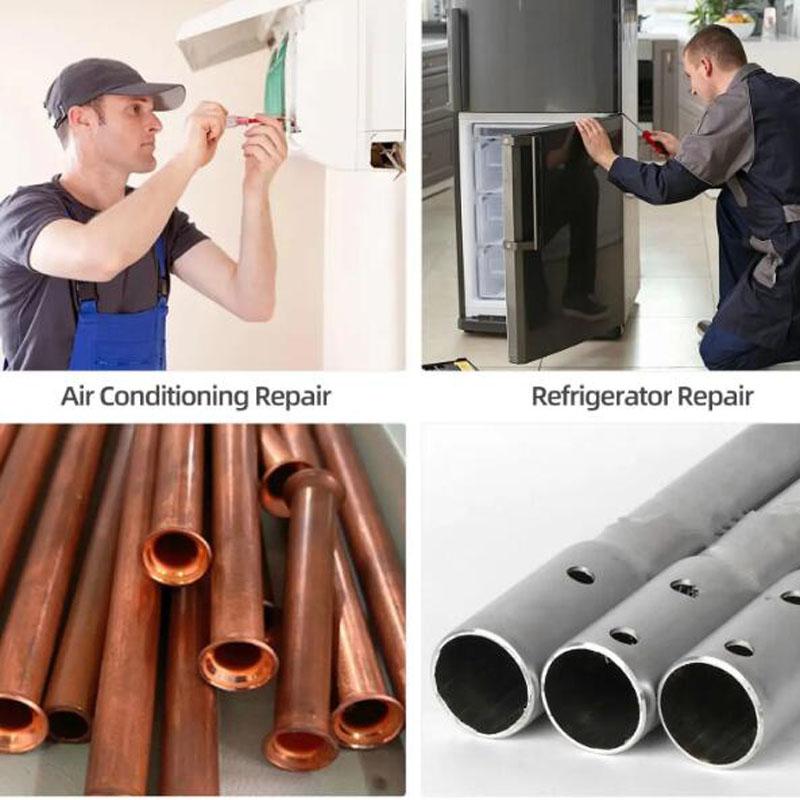 Инструмент для развальцовки 5 в 1 Расширитель медных труб для кондиционера Набор развальцовочных сверл с шестигранным хвостовиком, с насадками 1/4, 3/8, 1/2, 5/8, 3/4