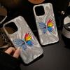 Feather Luster Phone Case for Samsung A53 A14 A33 A12 A32 S24 S23 Plus S20 S21 FE for iPhone 17 15 16 13 Pro 17 16 Pro Max Butterfly Bow Phone Case