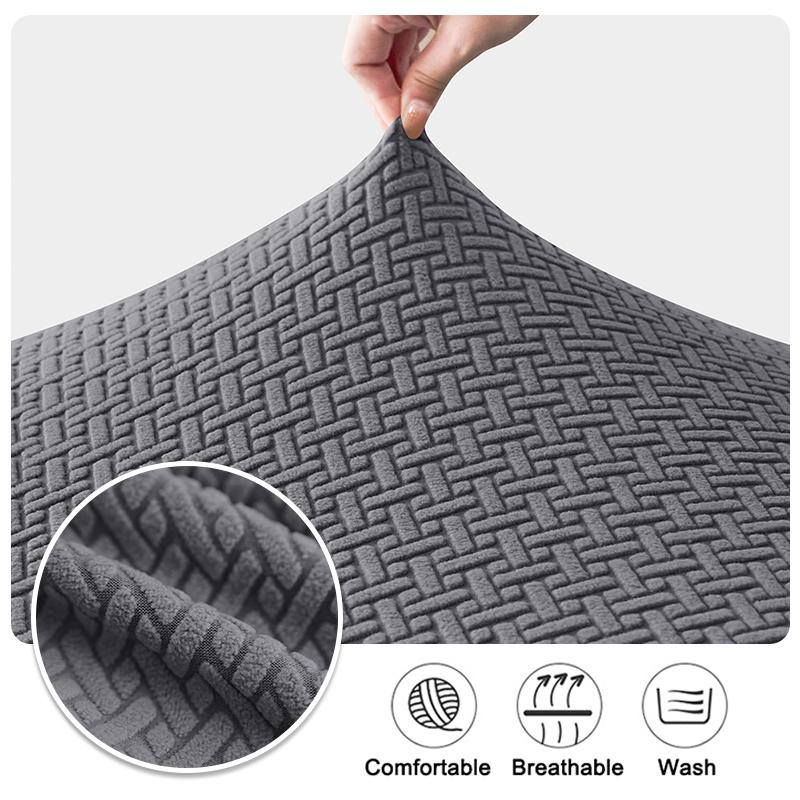 C Shaped Backrest Chair Cover High Elastic Split Wood Chair Protector Dustproof Seat Slipcover For Home Decoration