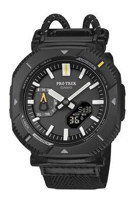 Часы Casio Pro Trek (Официальный японский продукт) Серия Hiker с Bluetooth, Tough Solar и экологичными материалами, PRJ-B001B-1JF, мужские, черные
