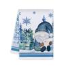 Blue Christmas Kitchen Towel & Dishcloth Combo Set