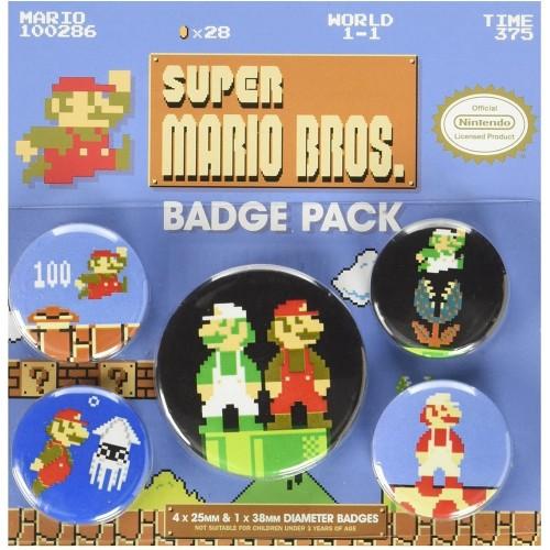 Super Mario Badge Set (Pack of 5)