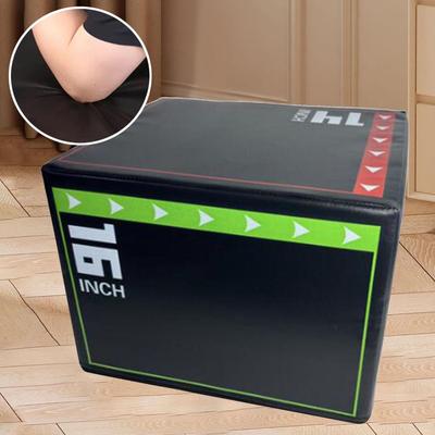 Прыжковая коробка Agility Box Фитнес Плиометрическая Plyo Box 3 в 1 для выпадов Домашний тренажерный зал Тренировка на выносливость, 40смx30смx35см