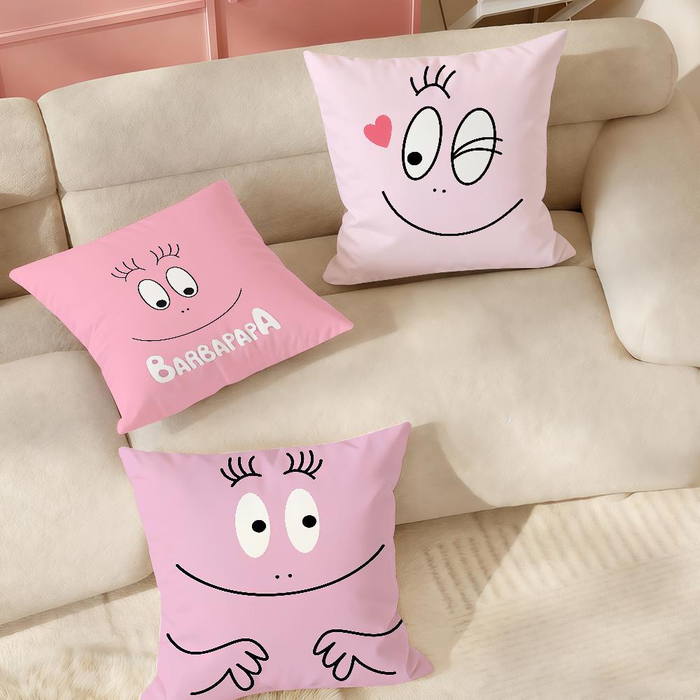 Anime B-Barbapapa Pillow Case Applicable Space For Guest Rooms Interiors Cars Office House Decoration