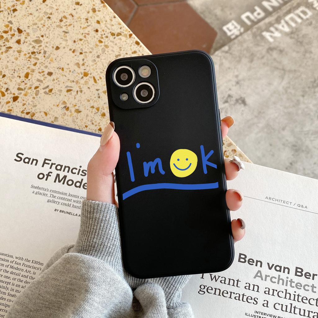 Забавный простой чехол с лицом-смайликом для пары на iPhone 14 13 Pro XS MAX XR X SE2020 7 11 12 8Plus Черный Белый Мягкий Силиконовый Чехол для Телефона