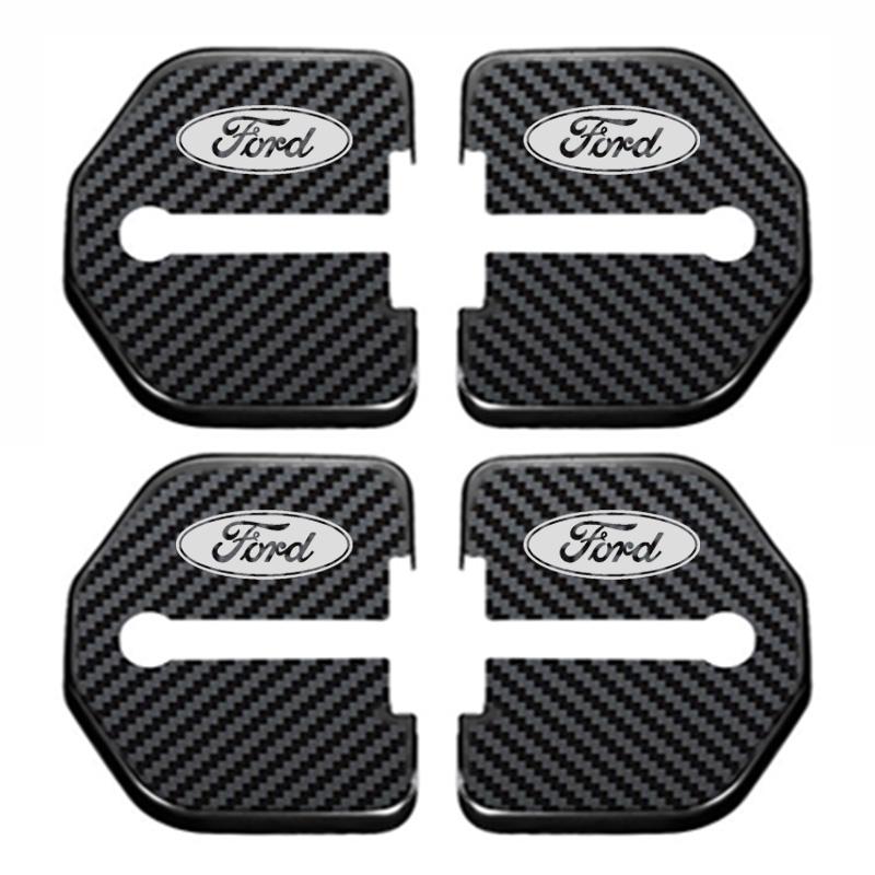 bhmcg3 4PCS Door Lock Decoration Protection Cover emblem case for Ford Fiesta EcoSport ESCORT focus 1 focus 3 focus 2 Accessories