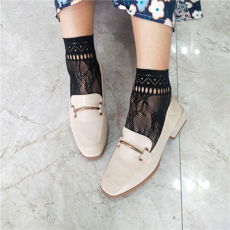 4 пары ретро кружева кружева сетки сексуальные полые чулки женские короткие чулки черные