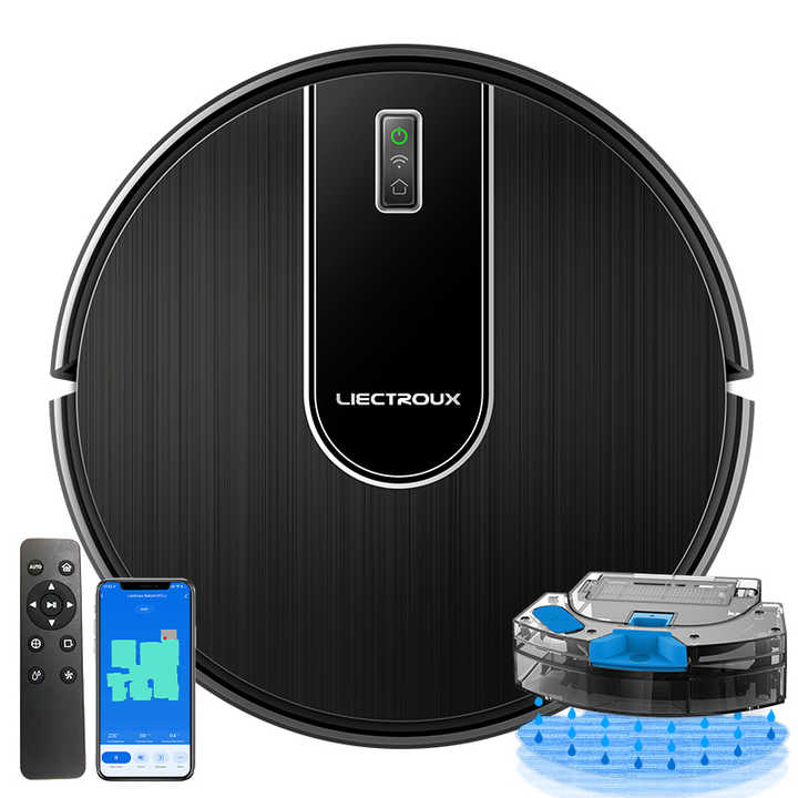 Liectroux N7S-U Robot Vacuum Cleaner 5200 mAh Battery Capacity 6000 Pa Maximum Suction Power APP & Voice Control