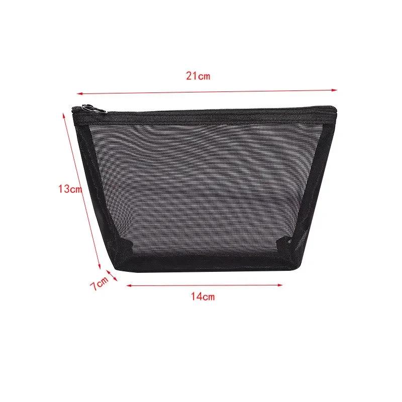Прозрачный сетчатый чехол для макияжа, органайзер, сумка для хранения, повседневные сумки для мытья туалетных принадлежностей на молнии, женская дорожная косметичка