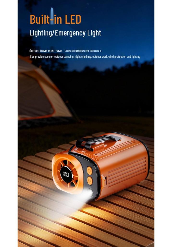 Kapusi2026 Portable Outdoor Waist Fan with USB Charging & Long Battery Life
