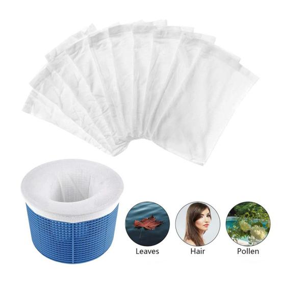 35 Pcs Pool Skimmer Socks Skimmer Baskets Fine Mesh Filter Net Debris Leaves Dog Hair Catcher for In-Ground Above Ground Pools Spas Hot Tubs