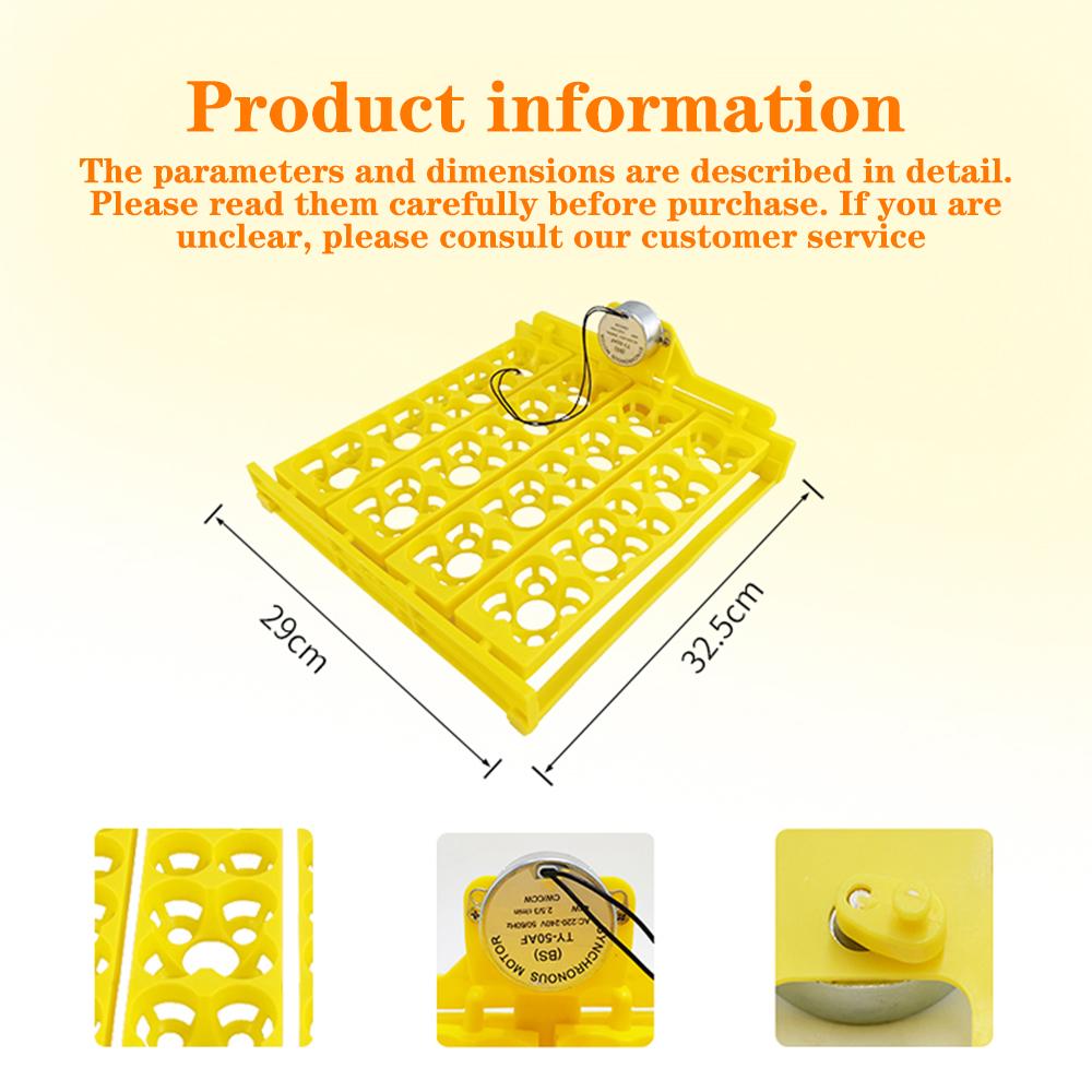 Multifunction 72 Eggs Plastic Egg Tray Automatic Turn Egg for Chicken Quail Incubator Brooder Accessory for Incubator