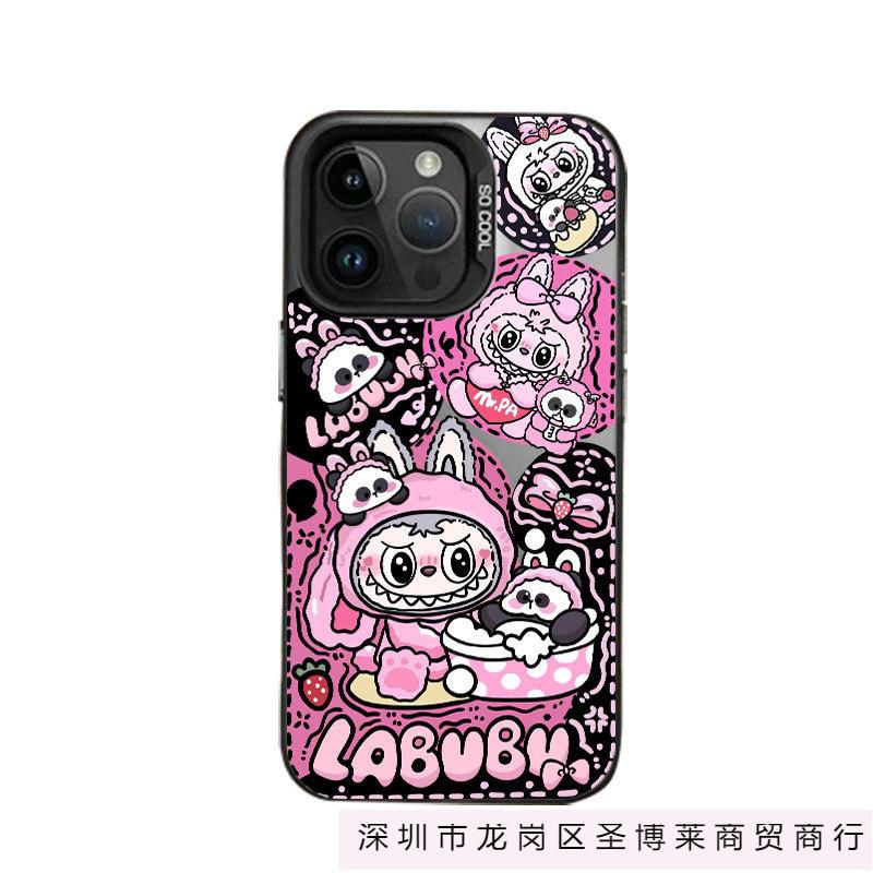 Panda Labu подходит для чехла для мобильного телефона Apple 16Pro iPhone15 цвет серебристый 1413 креативный 12promax11x.