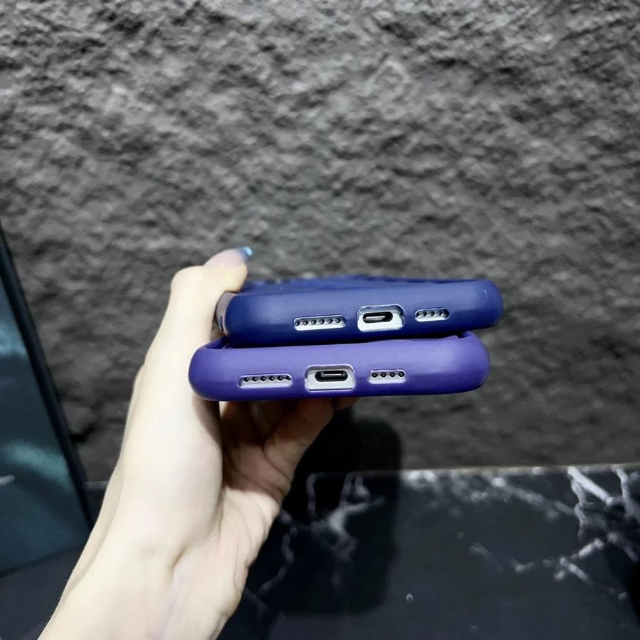 Роскошный тканый узорный чехол для телефона iPhone 16 Pro Max 15 Plus 14 12 11 Мягкие чехлы из ТПУ