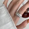925 Silver-Plated Irregular Plain Ring for Women - Korean Simple & Trendy Design, Non-Fading