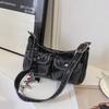 Y2K Retro Denim Bag Underarm Bag Cloth Bag Portable Spicy Girl Shoulder Bag Shopping