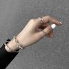 Vintage Twisted Geometric Open Adjustable Star Ring For Women In 925 Silver Quality