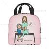 Мультяшная женская сумка для ланча с принтом медсестры для женщин Нет Пара Де Добрар Медсестра в беде Изолированная сумка-холодильник Оксфордская сумка-тоут для еды