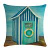 Artistic Beach Oil Painting Cushion Cover With Invisible Zipper For Stylish Interiors