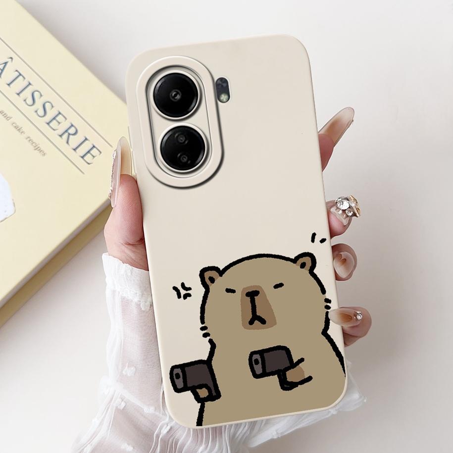For Xiaomi Redmi 13C 4G Case Cute Cartoon Panda Capa Shockproof Silicone Phone Cover For Xiaomi Poco C65 Redmi13C 13 C 4G Bumper