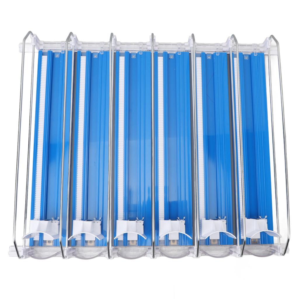 Органайзер для напитков для холодильника ABS 6 рядов Регулируемый Легкая загрузка Демпфирующий толкатель Glide для банки содовой