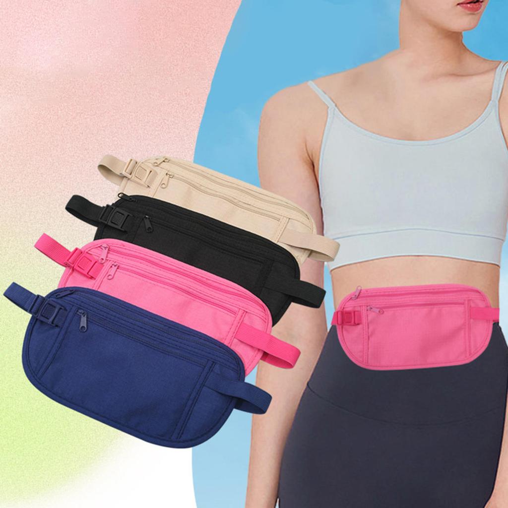 Спортивная поясная сумка для бега, невидимая дорожная поясная сумка, кошелек для паспорта и денег, поясная сумка, скрытый защитный кошелек, подарочный набор, кошелек для денег
