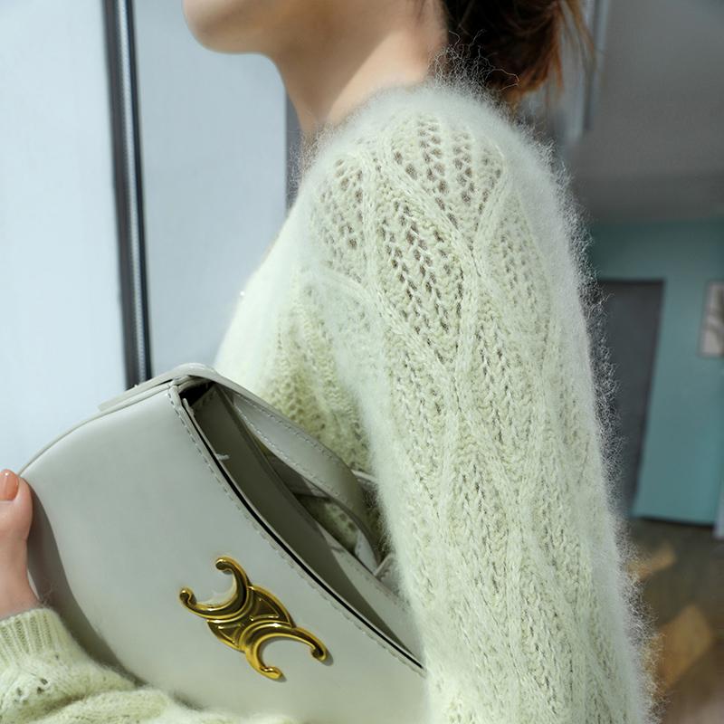 Женский джемпер из дышащей смеси норки, легкий трикотажный топ на все сезоны