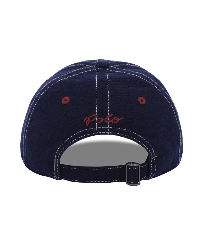 Кепка-бейсболка из замши POLO RALPH LAUREN - Темно-синяя