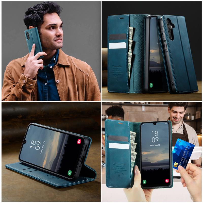 Магнитный кожаный чехол-книжка для телефона Samsung Galaxy S26 S25 FE S24 S23 Plus S22 S21 S20 Ultra A57 A17 A56 A36 A16 A55 A35 A15 A54 A34 A14 Кошелек