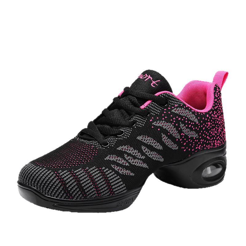 Женские танцевальные туфли на танкетке с мягкой подошвой из Flyknit