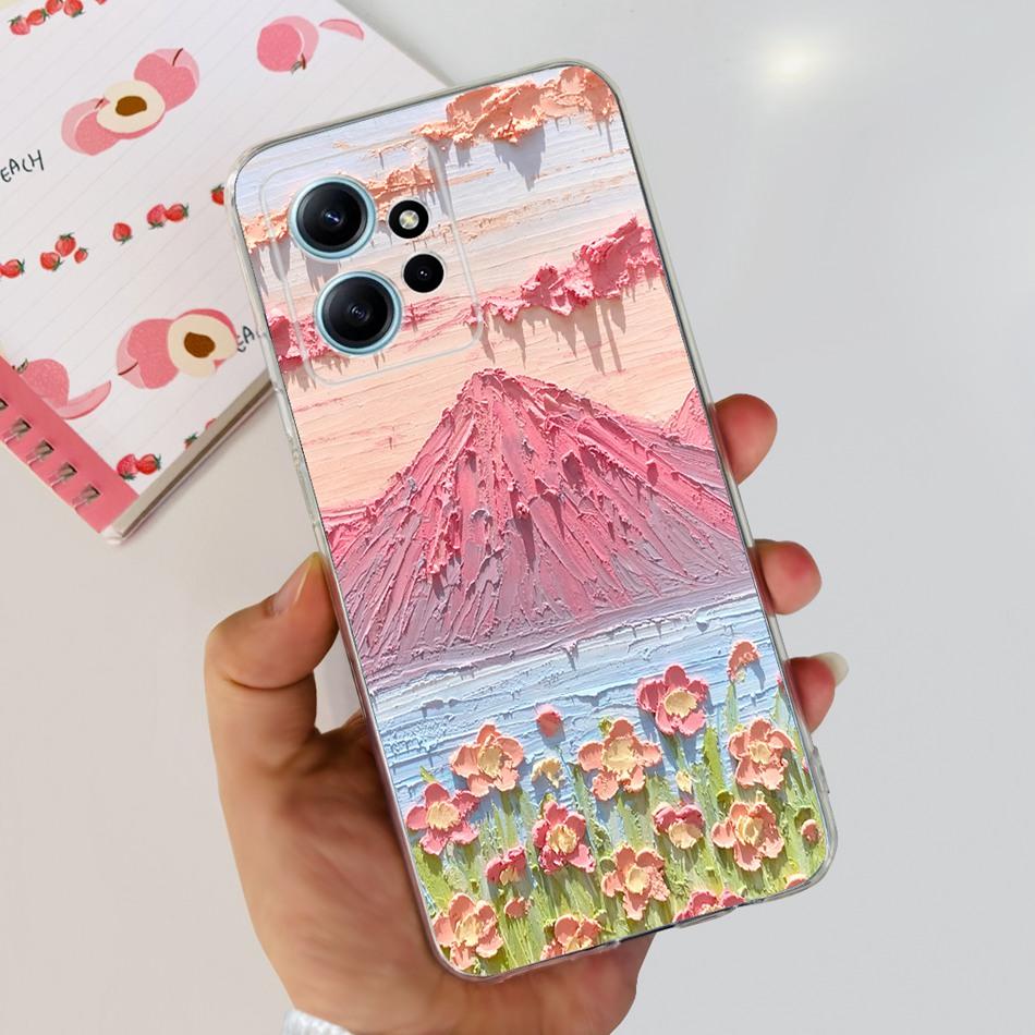 For Xiaomi Redmi Note 12 Case Redmi Note12 4G Global Cute Painted Soft Silicone TPU Phone Back Cover Bumper