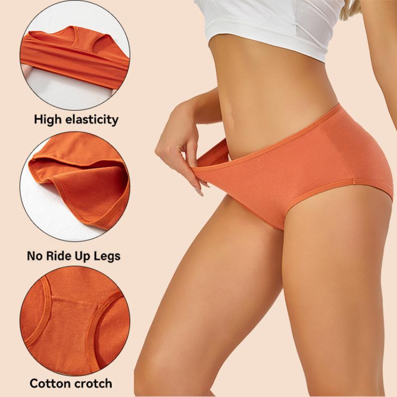 Low-Middle Waist Women's Panties, High Elasticity Women Underwear, Comfortable Cotton Crotch #JS830
