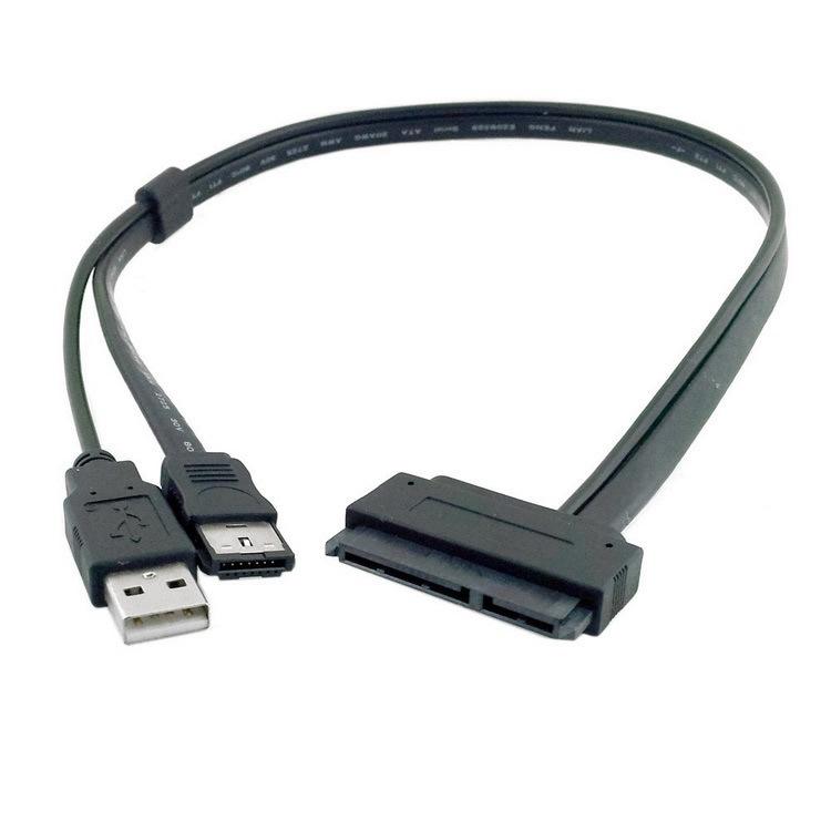 SATA 22Pin to Power ESATA Cable Splitter USB Power Wire Converter 2.5inch SATA 7+15Pin Hard Disk to eSATA Extend Cord Adapter
