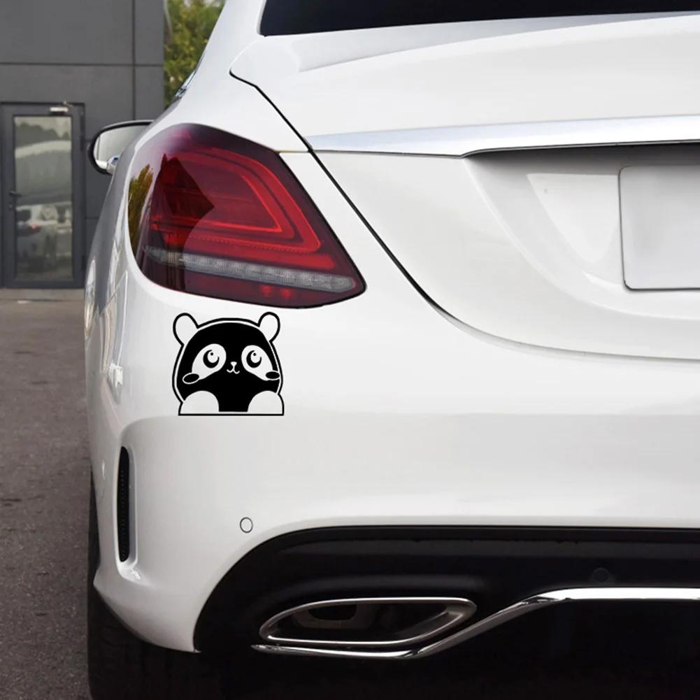 Наклейки на автомобиль Винил Панда Подглядывает Квадроцикл Креативная наклейка Милая Заглушка Царапина Холодильник Кондиционер Автоаксессуары Экстерьер