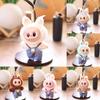 Cute Cartoon Rabbit With Overalls Plush Toy Pendant Keychain For Kids