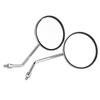 1 Pair 8mm Right and Left Side Motorcycle Rear View Mirror Round Motorcycle Rearview Mirrors