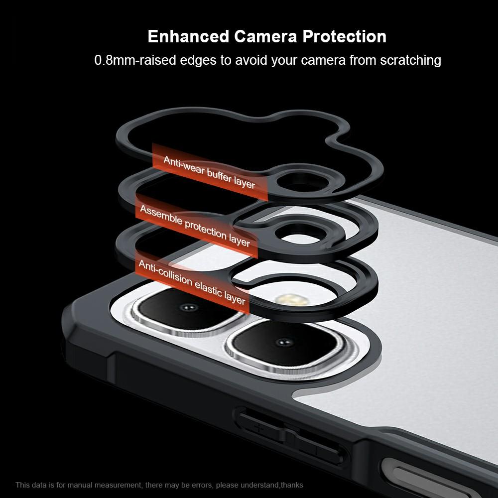 XUNDD Чехол для Infinix Smart 10 Противоударный ТПУ+Акрил Прозрачная задняя крышка для телефона