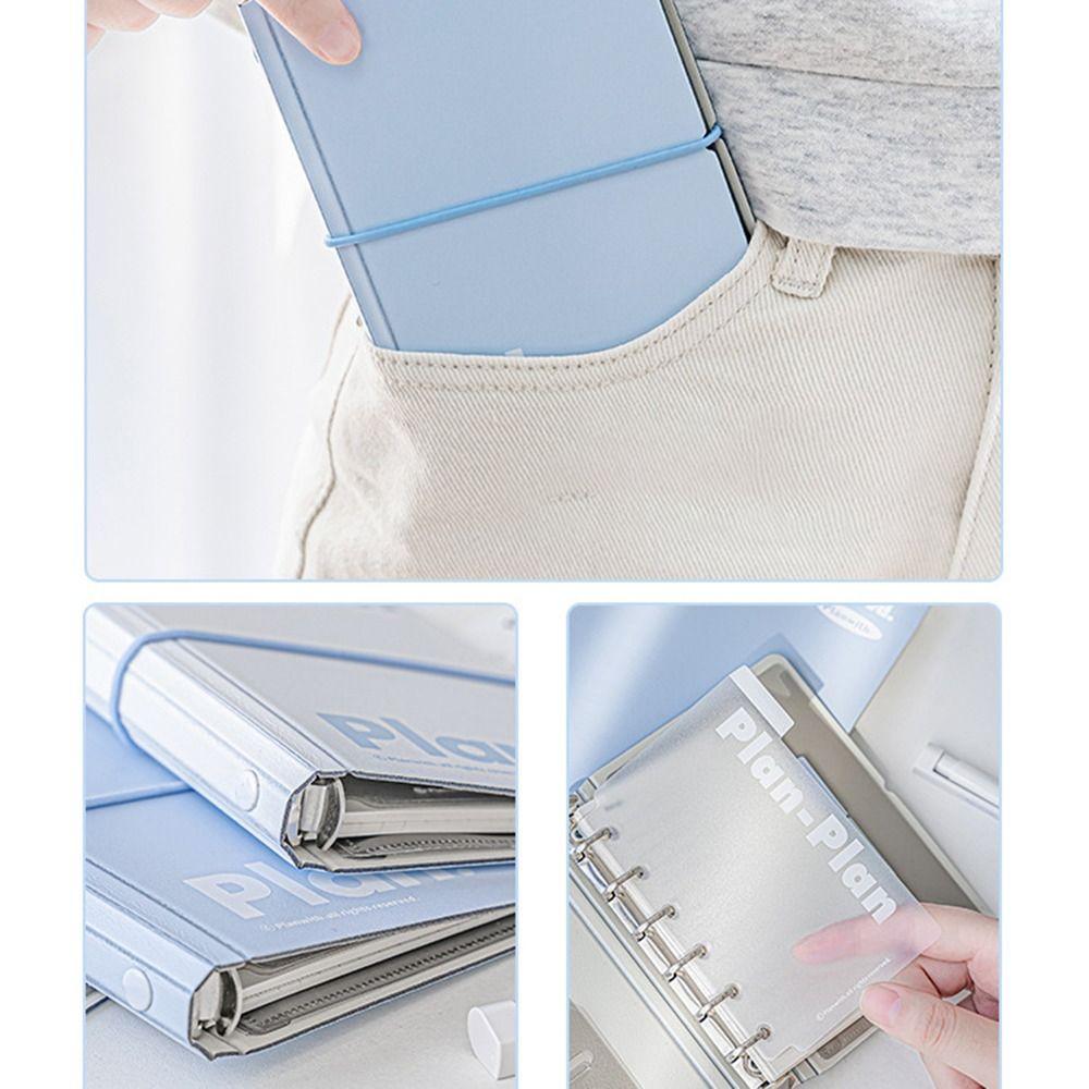 Мини-блокнот на 6 колец, 44 листа, альбом для записей, студенческий журнал