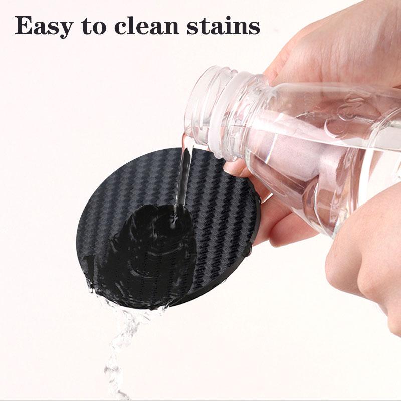 2Pcs Carbon Fiber Car Cup Holder Coaster Non-Slip Shock Mat For Jeep Wrangler JK Gladiator Renegade Grand Cherokee Valve Stem KUBEL1