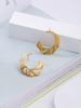 Kicky and Perky 925 Sterling Silver Rose Gold Mossanite Hoop Earring for Women