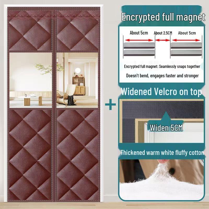 Утепленная магнитная штора на дверь: Зимний ветрозащитный и самоклеящийся