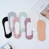 Летние женские тонкие носки-тапочки, силиконовые противоскользящие носки, однотонные бесшовные невидимые мягкие носки из ледяного шелка