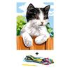 Canvas Kit 18 X 14 Cm Margot Canvas Model Black and White Cat