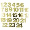 Golden Advent Number Sticker 5 Cm 24 Pieces