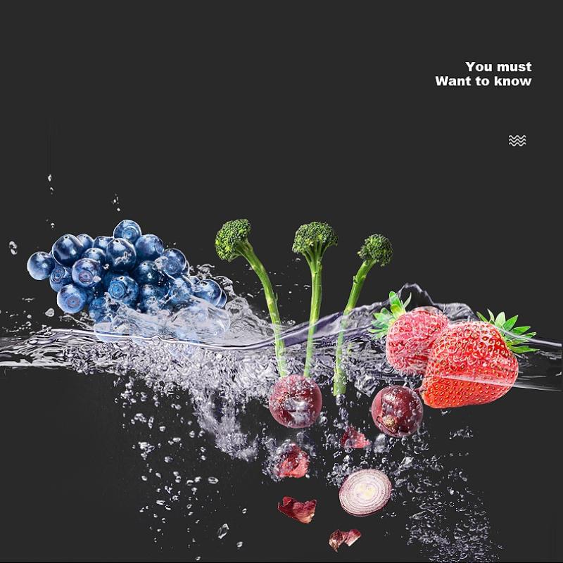 Бытовая машина для мытья овощей, полностью автоматическая очистка палочек для еды, ингредиентов, фруктов, овощей, многофункциональная машина для кислородной очистки